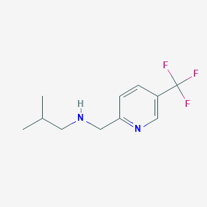 molecular formula C11H15F3N2 B7977908 2-Methyl-N-((5-(trifluoromethyl)pyridin-2-YL)methyl)propan-1-amine 