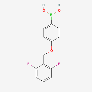 molecular formula C13H11BF2O3 B7977916 (4-((2,6-Difluorobenzyl)oxy)phenyl)boronic acid 