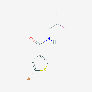 molecular formula C7H6BrF2NOS B7977924 5-bromo-N-(2,2-difluoroethyl)thiophene-3-carboxamide 