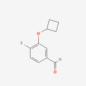 molecular formula C11H11FO2 B7977937 3-Cyclobutoxy-4-fluorobenzaldehyde 