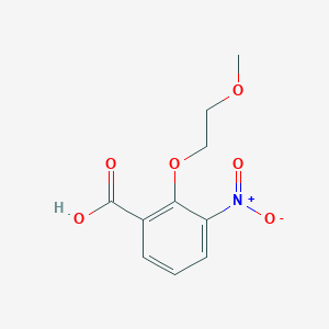 molecular formula C10H11NO6 B7977950 2-(2-Methoxy-ethoxy)-3-nitro-benzoic acid 