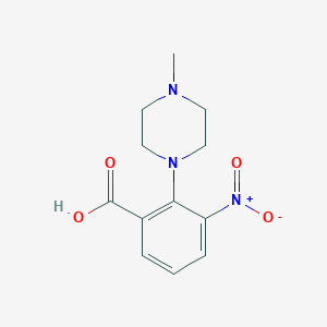 molecular formula C12H15N3O4 B7977980 2-(4-Methylpiperazin-1-yl)-3-nitrobenzoic acid 
