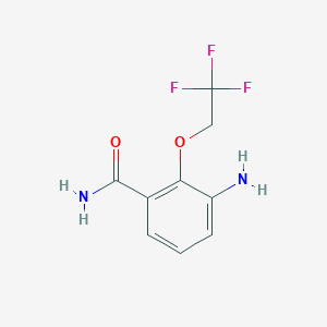 molecular formula C9H9F3N2O2 B7977989 3-Amino-2-(2,2,2-trifluoro-ethoxy)-benzamide 