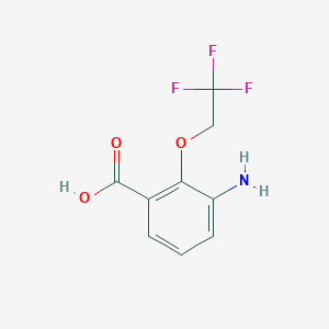 molecular formula C9H8F3NO3 B7977997 3-Amino-2-(2,2,2-trifluoroethoxy)benzoic acid 