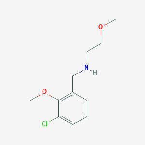 molecular formula C11H16ClNO2 B7978016 [(3-Chloro-2-methoxyphenyl)methyl](2-methoxyethyl)amine 