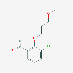 molecular formula C11H13ClO3 B7978022 3-Chloro-2-(3-methoxypropoxy)benzaldehyde 