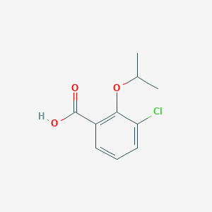 molecular formula C10H11ClO3 B7978029 3-Chloro-2-(propan-2-yloxy)benzoic acid 