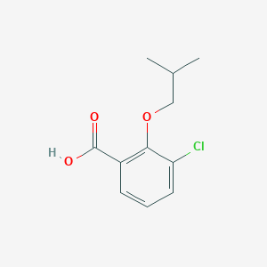 molecular formula C11H13ClO3 B7978035 3-Chloro-2-(2-methylpropoxy)benzoic acid 