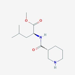 molecular formula C13H24N2O3 B7978043 Methyl (2S)-4-methyl-2-{[(3R)-piperidin-3-yl]formamido}pentanoate 