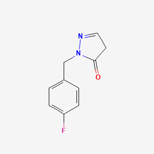 molecular formula C10H9FN2O B7978050 2-[(4-fluorophenyl)methyl]-4H-pyrazol-3-one 