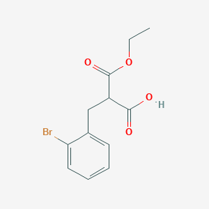 molecular formula C12H13BrO4 B7978062 2-[(2-Bromophenyl)methyl]-3-ethoxy-3-oxopropanoic acid 