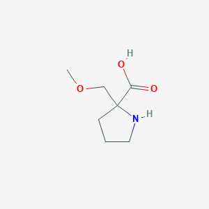 molecular formula C7H13NO3 B7978073 2-(Methoxymethyl)pyrrolidine-2-carboxylic acid 