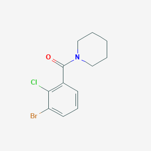 molecular formula C12H13BrClNO B7978105 (3-Bromo-2-chlorophenyl)(piperidin-1-yl)methanone 