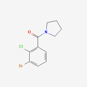 molecular formula C11H11BrClNO B7978110 (3-Bromo-2-chlorophenyl)(pyrrolidin-1-yl)methanone 