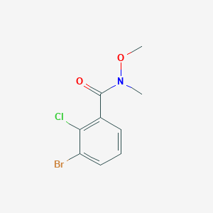 molecular formula C9H9BrClNO2 B7978118 3-Bromo-2-chloro-N-methoxy-N-methylbenzamide 