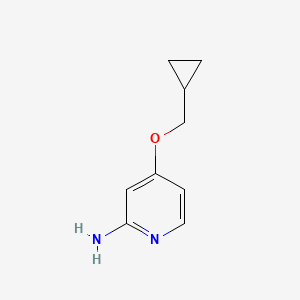 molecular formula C9H12N2O B7978125 4-(Cyclopropylmethoxy)pyridin-2-amine 