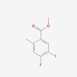 molecular formula C9H8FIO2 B7978188 Methyl 4-fluoro-5-iodo-2-methylbenzoate 