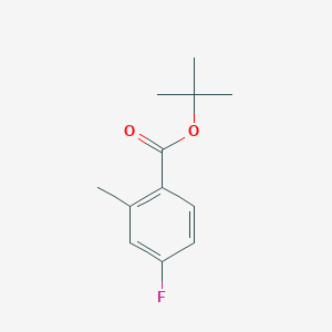 molecular formula C12H15FO2 B7978189 Tert-butyl 4-fluoro-2-methylbenzoate 