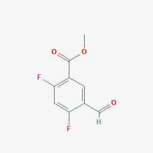 molecular formula C9H6F2O3 B7978191 Methyl 2,4-difluoro-5-formylbenzoate 