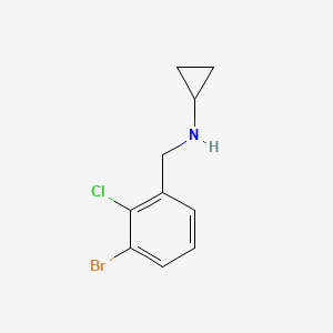 molecular formula C10H11BrClN B7978216 N-(3-bromo-2-chlorobenzyl)cyclopropanamine 