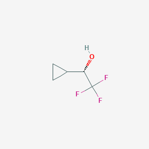 molecular formula C5H7F3O B7978230 (S)-1-Cyclopropyl-2,2,2-trifluoroethanol 