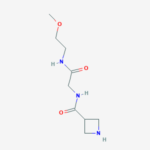 molecular formula C9H17N3O3 B7978231 2-[(Azetidin-3-yl)formamido]-N-(2-methoxyethyl)acetamide 