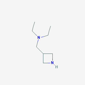 molecular formula C8H18N2 B7978236 N-(azetidin-3-ylmethyl)-N-ethylethanamine 