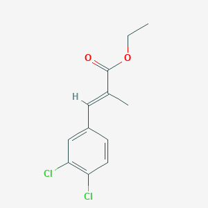 molecular formula C12H12Cl2O2 B7978242 ethyl (E)-3-(3,4-dichlorophenyl)-2-methylprop-2-enoate 