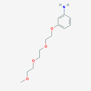 molecular formula C13H21NO4 B7978261 3-(2-(2-(2-Methoxyethoxy)ethoxy)ethoxy)aniline 
