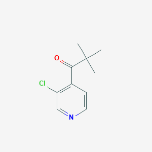 molecular formula C10H12ClNO B7978333 1-(3-Chloropyridin-4-yl)-2,2-dimethylpropan-1-one 