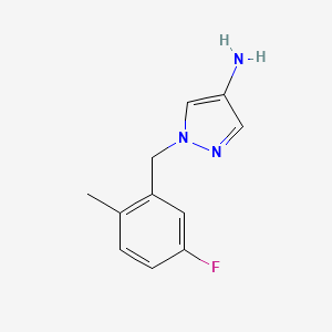 molecular formula C11H12FN3 B7978349 1-(5-Fluoro-2-methylbenzyl)-1H-pyrazol-4-amine 