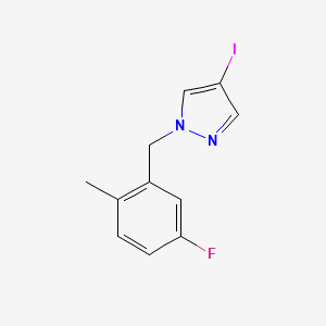 molecular formula C11H10FIN2 B7978361 1-(5-Fluoro-2-methylbenzyl)-4-iodo-1H-pyrazole 