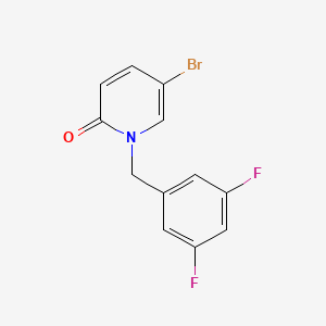 molecular formula C12H8BrF2NO B7978376 5-Bromo-1-(3,5-difluorobenzyl)pyridin-2(1H)-one 