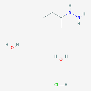 molecular formula C4H17ClN2O2 B7978389 (Butan-2-yl)hydrazine dihydrate hydrochloride 