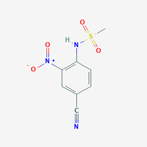 molecular formula C8H7N3O4S B7978401 N-(4-cyano-2-nitrophenyl)methanesulfonamide 