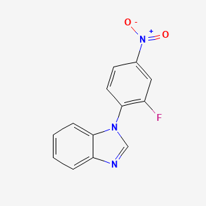 molecular formula C13H8FN3O2 B7978431 1-(2-Fluoro-4-nitrophenyl)-1H-benzo[d]imidazole 