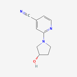 molecular formula C10H11N3O B7978502 (S)-2-(3-Hydroxypyrrolidin-1-yl)isonicotinonitrile 
