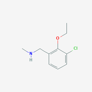 molecular formula C10H14ClNO B7978517 [(3-Chloro-2-ethoxyphenyl)methyl](methyl)amine 
