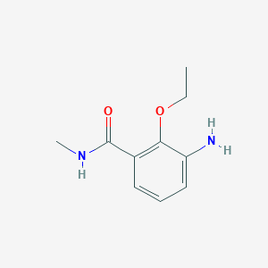 molecular formula C10H14N2O2 B7978548 3-amino-2-ethoxy-N-methylbenzamide 