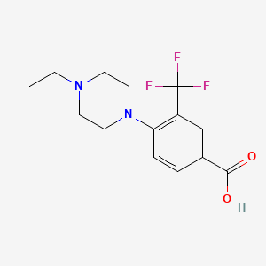molecular formula C14H17F3N2O2 B7978591 4-(4-Ethylpiperazin-1-yl)-3-(trifluoromethyl)benzoic acid 