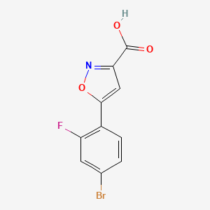 molecular formula C10H5BrFNO3 B7978594 5-(4-Bromo-2-fluorophenyl)isoxazole-3-carboxylic Acid 