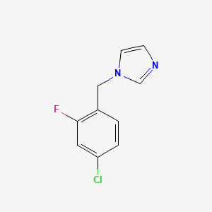 molecular formula C10H8ClFN2 B7978618 1-(4-Chloro-2-fluorobenzyl)imidazole 