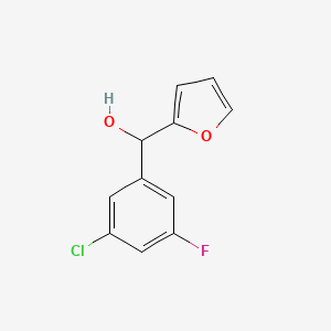 molecular formula C11H8ClFO2 B7978646 3-Chloro-5-fluorophenyl-(2-furyl)methanol 