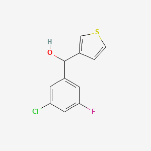 molecular formula C11H8ClFOS B7978668 3-Chloro-5-fluorophenyl-(3-thienyl)methanol 