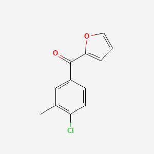 molecular formula C12H9ClO2 B7978678 2-(4-Chloro-3-methylbenzoyl)furan CAS No. 13365-65-6