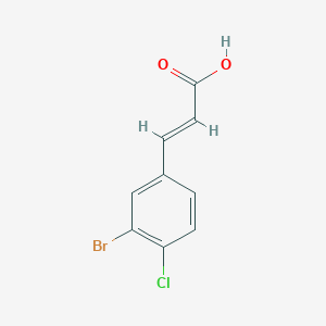 molecular formula C9H6BrClO2 B7978696 3-(3-Bromo-4-chlorophenyl)prop-2-enoic acid 