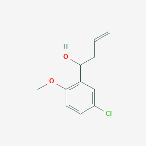 molecular formula C11H13ClO2 B7978704 1-(5-Chloro-2-methoxyphenyl)but-3-en-1-ol 