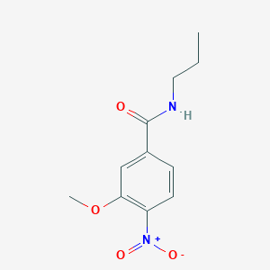 molecular formula C11H14N2O4 B7978730 3-methoxy-4-nitro-N-propylbenzamide 