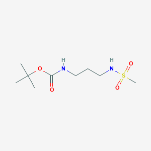 molecular formula C9H20N2O4S B7978751 tert-Butyl N-(3-methanesulfonamidopropyl)carbamate 