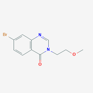 molecular formula C11H11BrN2O2 B7978783 7-Bromo-3-(2-methoxyethyl)-3,4-dihydroquinazolin-4-one 